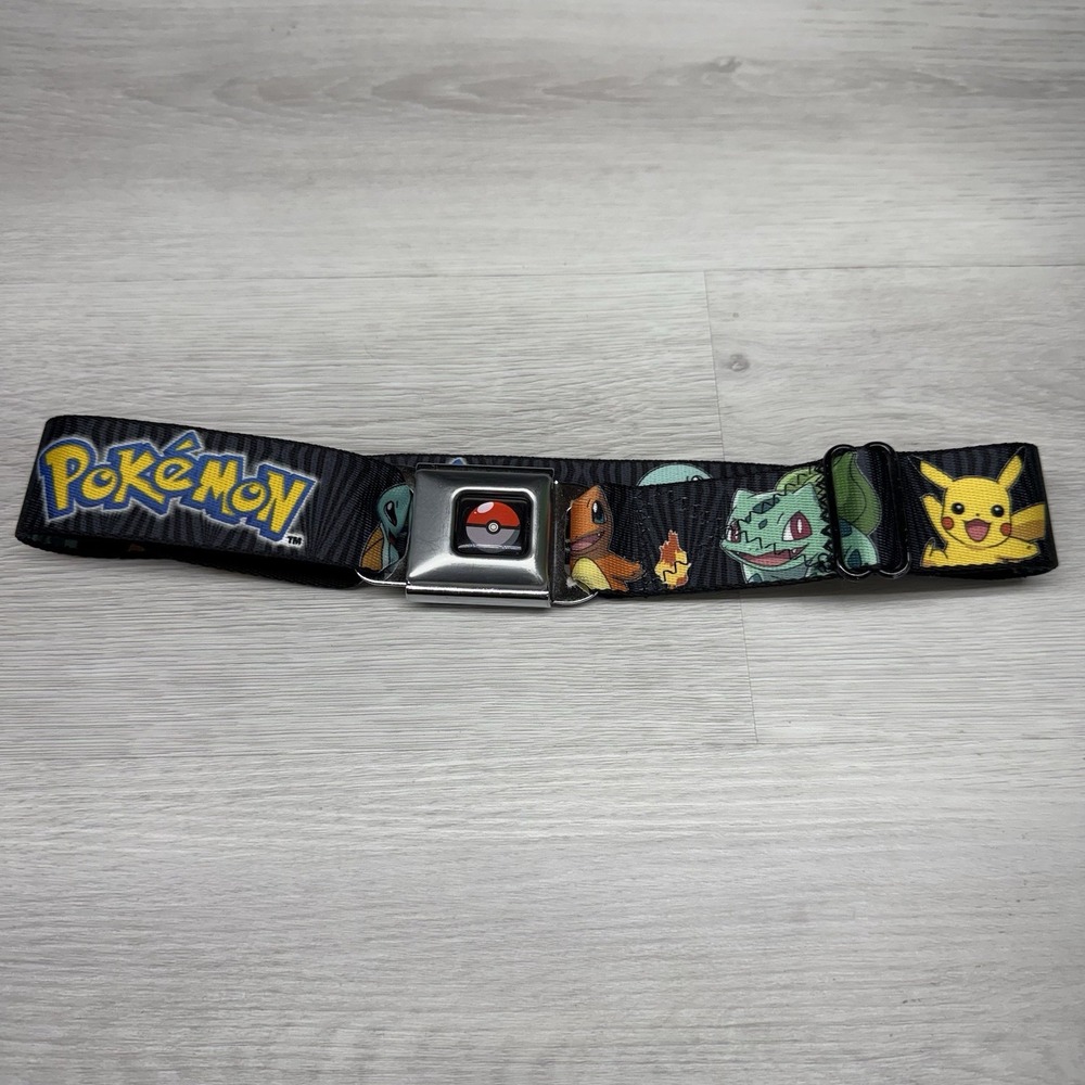 Buckle-Down Seat Belt Style Belt Pokemon Black 2014 Adjustable 24-40